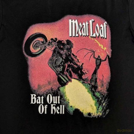 Meat Loaf: Unisex T-Shirt: Bat Out Of Hell Cover (Black) (Back Print) (Medium)