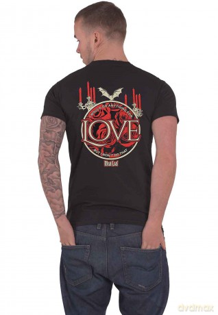 Meat Loaf: Unisex T-Shirt: Roses (Black) (Back Print) (X-Large)