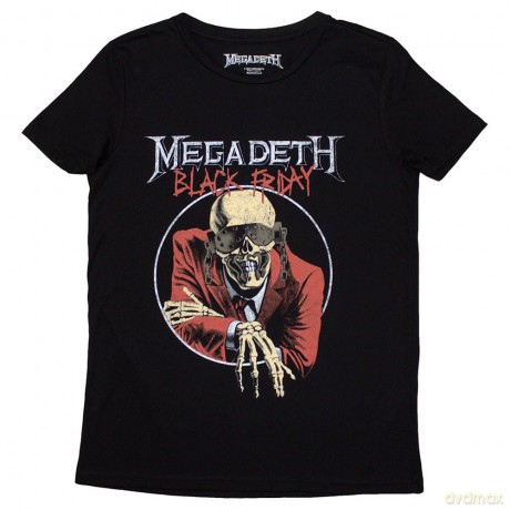 Megadeth: Ladies T-Shirt: Black Friday (Black) (Back Print) (Large)