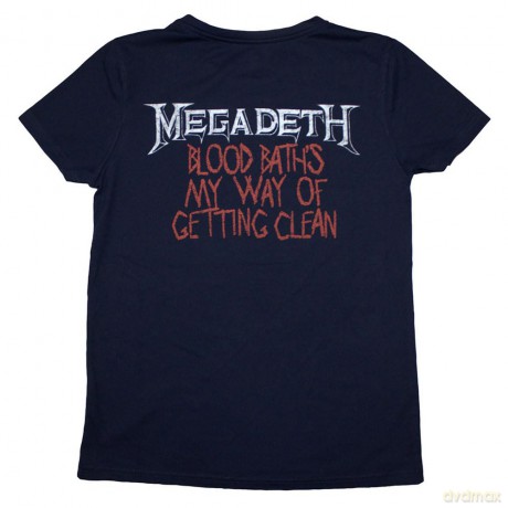 Megadeth: Ladies T-Shirt: Black Friday (Navy Blue) (Back Print) (X-Large)