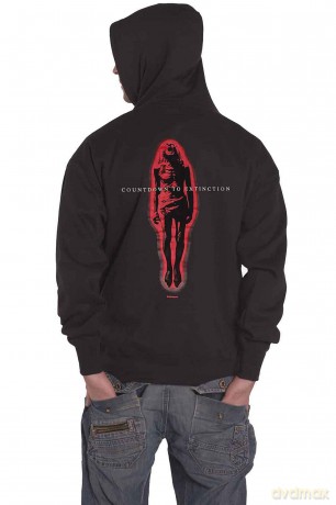 Megadeth: Unisex Pullover Hoodie: Countdown To Extinction (Black) (Back Print) (Large)