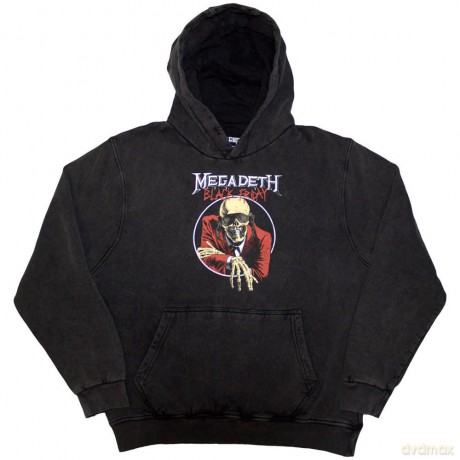 Megadeth: Unisex Stone Wash Pullover Hoodie: Black Friday (Charcoal Grey) (Back Print) (Medium)