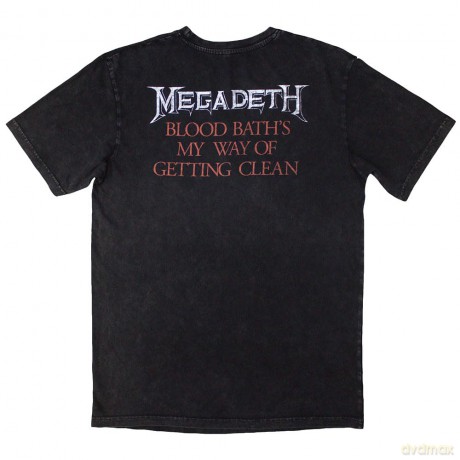 Megadeth: Unisex Stone Wash T-Shirt: Black Friday (Charcoal Grey) (Back Print) (XX-Large)