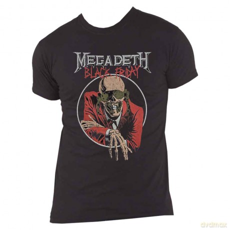 Megadeth: Unisex T-Shirt: Black Friday (Black) (Back Print) (Medium)