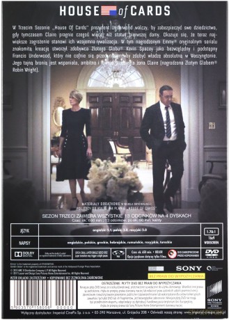 House of Cards Sezon 3 [4DVD]