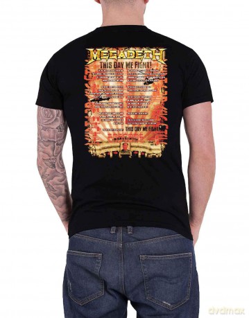 Megadeth: Unisex T-Shirt: China Whitehouse (Black) (Back Print) (Large)