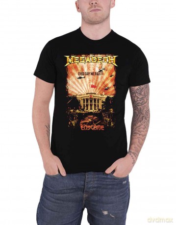 Megadeth: Unisex T-Shirt: China Whitehouse (Black) (Back Print) (Medium)