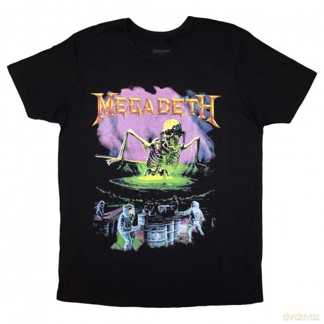Megadeth: Unisex T-Shirt: Contaminated (Black) (Back Print) (Large)