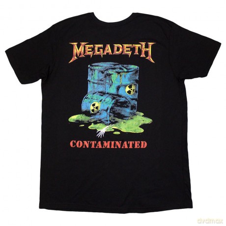 Megadeth: Unisex T-Shirt: Contaminated (Black) (Back Print) (Large)