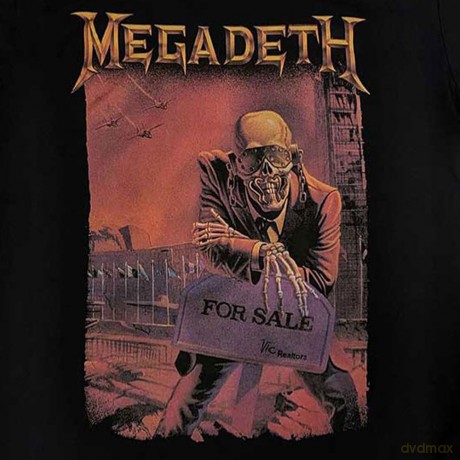 Megadeth: Unisex T-Shirt: Peace Sells Album Cover (Black) (Back Print) (Large)