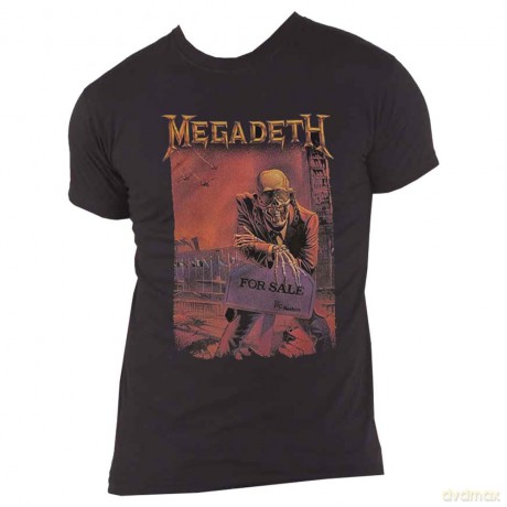 Megadeth: Unisex T-Shirt: Peace Sells Album Cover (Black) (Back Print) (Large)