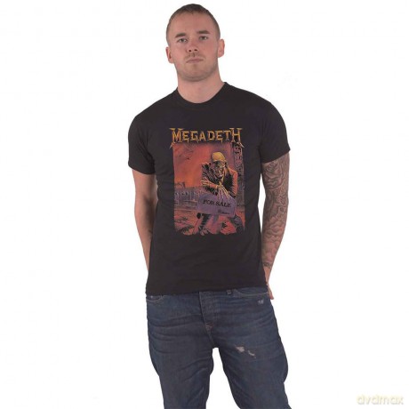 Megadeth: Unisex T-Shirt: Peace Sells Album Cover (Black) (Back Print) (X-Large)
