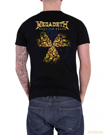 Megadeth: Unisex T-Shirt: Rust In Peace 30th Anniversary (Black) (Back Print) (Medium)
