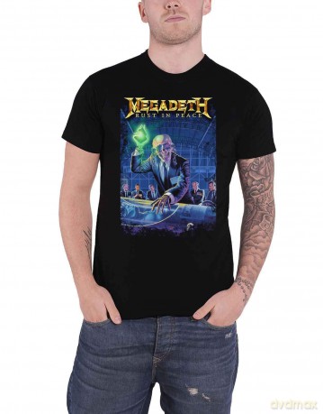 Megadeth: Unisex T-Shirt: Rust In Peace 30th Anniversary (Black) (Back Print) (X-Large)