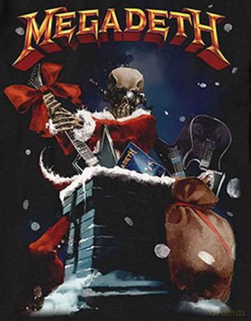 Megadeth: Unisex T-Shirt: Santa Vic Chimney (Black) (XX-Large)
