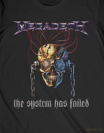 Megadeth: Unisex T-Shirt: Systems Fail (Black) (Large)