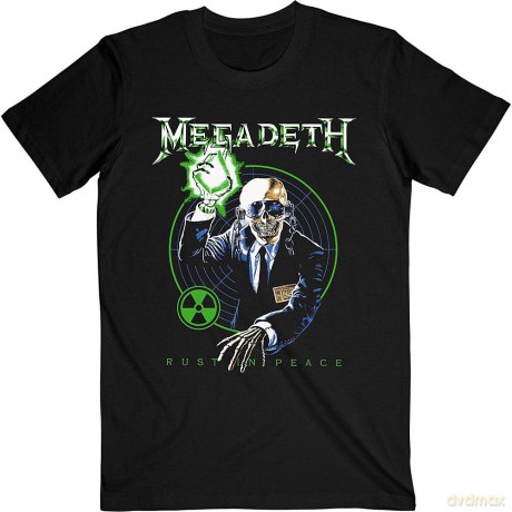 Megadeth: Unisex T-Shirt: Vic Target Rust In Peace Anniversary (Black) (Large)