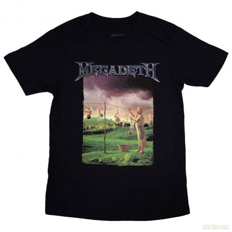 Megadeth: Unisex T-Shirt: Youthanasia Tracklist (Black) (Back Print) (Medium)