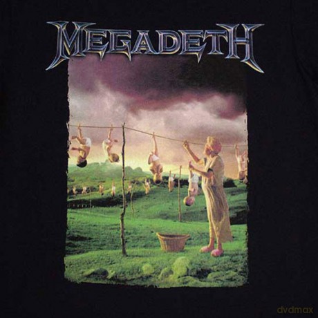 Megadeth: Unisex T-Shirt: Youthanasia Tracklist (Black) (Back Print) (Medium)