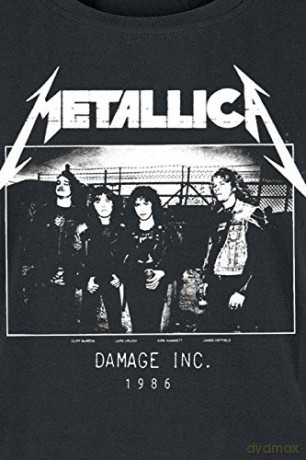 Metallica: Ladies T-Shirt: Masters of Puppets Photo Damage Inc Tour (Black) (XX-Large)