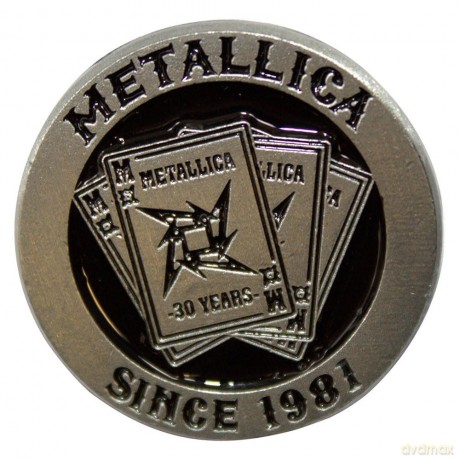 Metallica: Pin Badge: 30th Anniversary Playing Card