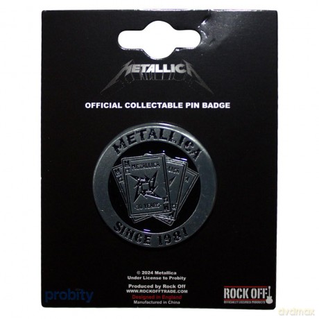 Metallica: Pin Badge: 30th Anniversary Playing Card