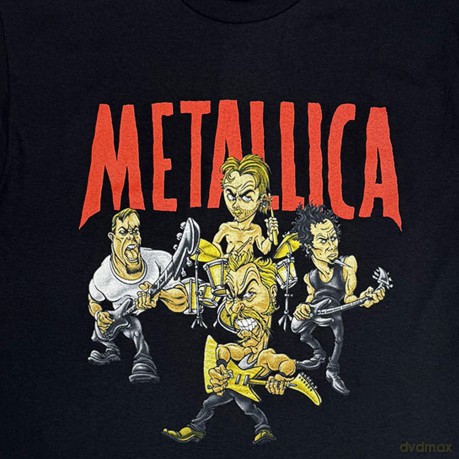 Metallica: Uni T-Shirt: Load Chavez Cartoon (Black) (Small)