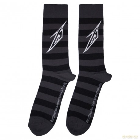 Metallica: Unisex Ankle Socks: Lightning M (Charcoal Grey) (UK Size 6 - 11)
