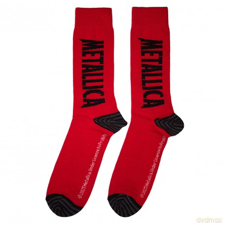 Metallica: Unisex Ankle Socks: Stressed Logo (Red) (UK Size 6 - 11)