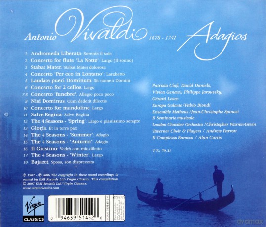 Various: Vivaldi's Favourite Adagios [CD]
