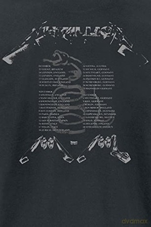 Metallica: Unisex T-Shirt: 4 Faces (Black) (Back Print) (Medium)