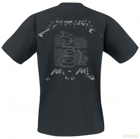 Metallica: Unisex T-Shirt: 4 Faces (Black) (Back Print) (X-Large)