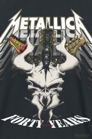 Metallica: Unisex T-Shirt: 40th Anniversary Forty Years (Black) (Back Print) (Large)