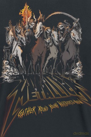 Metallica: Unisex T-Shirt: 40th Anniversary Horsemen (Black) (Small)
