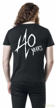 Metallica: Unisex T-Shirt: 40th Anniversary Songs Logo (Black) (Back Print) (Small)