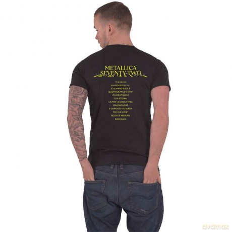 Metallica: Unisex T-Shirt: 72 Seasons Squared Cover (Black) (Back Print) (XX-Large)