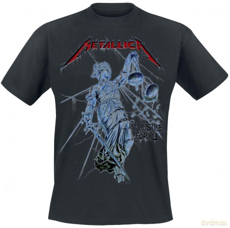 Metallica: Unisex T-Shirt: Blue Justice (Black) (Small)