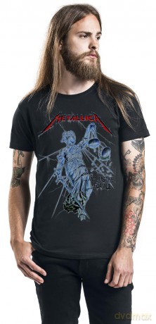 Metallica: Unisex T-Shirt: Blue Justice (Black) (X-Large)