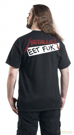 Metallica: Unisex T-Shirt: Eet Fuk (Black) (Back Print) (Large)