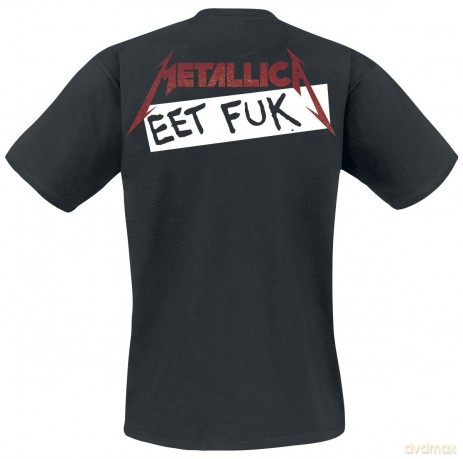 Metallica: Unisex T-Shirt: Eet Fuk (Black) (Back Print) (Medium)