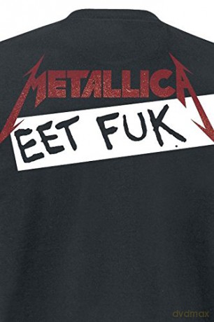 Metallica: Unisex T-Shirt: Eet Fuk (Black) (Back Print) (Medium)