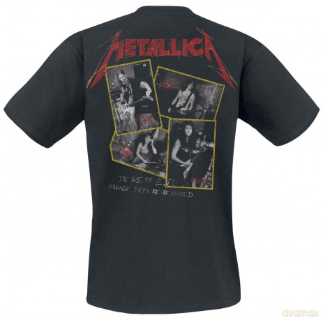 Metallica: Unisex T-Shirt: Garage Photo Yellow (Black) (Back Print) (Medium)