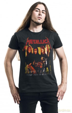 Metallica: Unisex T-Shirt: Garage Photo Yellow (Black) (Back Print) (Small)