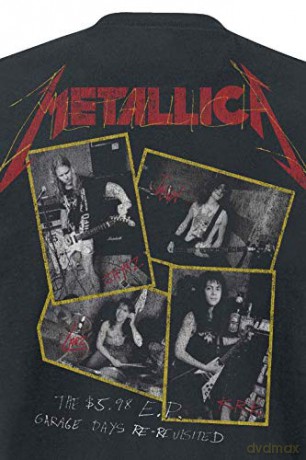 Metallica: Unisex T-Shirt: Garage Photo Yellow (Black) (Back Print) (Small)