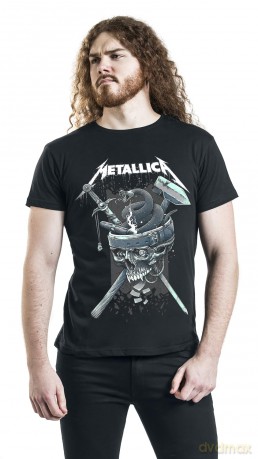 Metallica: Unisex T-Shirt: History White Logo (Black) (Medium)