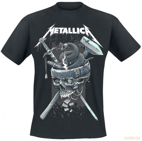 Metallica: Unisex T-Shirt: History White Logo (Black) (Small)