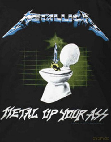 Metallica: Unisex T-Shirt: Metal Up Your Ass (Black) (Back Print) (Large)