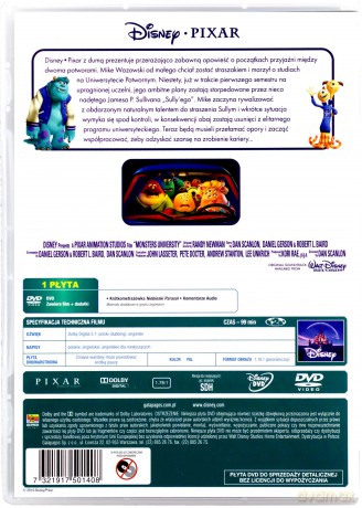 Uniwersytet potworny (Disney Pixar) [DVD]