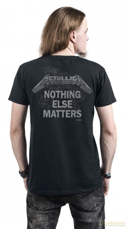 Metallica: Unisex T-Shirt: Nothing Else Matters (Black) (Back Print) (Small)