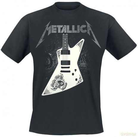 Metallica: Unisex T-Shirt: Papa Het Guitar (Black) (Medium)
